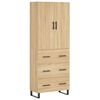 vidaXL Visoka komoda sonoma hrast 69,5x34x180 cm inženirski les