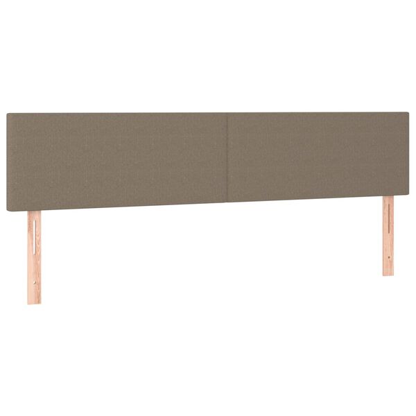 vidaXL Posteljno vzglavje taupe 200x5x78/88 cm blago