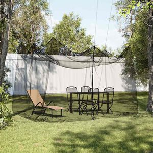 vidaXL Mreža proti komarjem za zunanjo uporabo 220 mrežic črna 300x300x250 cm