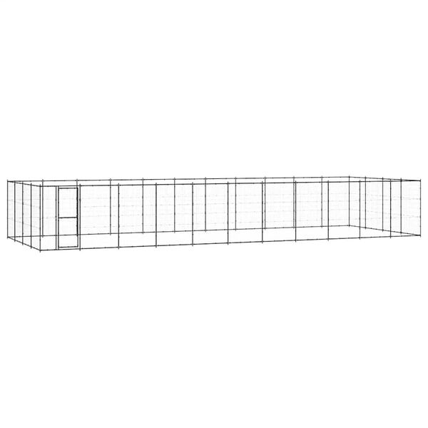 vidaXL Zunanji pasji boks jeklo 53,24 m&sup2;