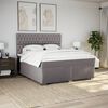 vidaXL Box spring postelja z vzmetnico taupe 180x200 cm blago