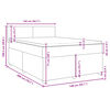 vidaXL Box spring postelja z vzmetnico modra 140x200 cm blago