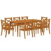 vidaXL Vrtna jedilna garnitura 9-delna trden akacijev les