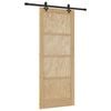 vidaXL Drsna vrata ORKDAL 86 x 211 cm Trdna borovina Naravna
