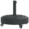 vidaXL Podstavek za senčnik s kolesi &Oslash;38/48 mm palice 27 kg okrogel