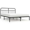 vidaXL Kovinski posteljni okvir z vzglavjem črn 183x213 cm