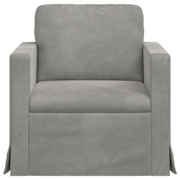 vidaXL Kavč Svetlo siva Splo&scaron;ne dimenzije: 78 x 78 x 80 cm (&Scaron; x G x V)