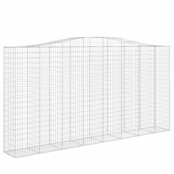 vidaXL Obokane gabion ko&scaron;are 9 kos 400x50x200/220 cm pocinkano železo