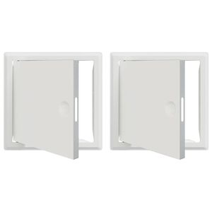 vidaXL Dostopna enota 2 kos Bela 23 x 23 x 3 cm Jeklo