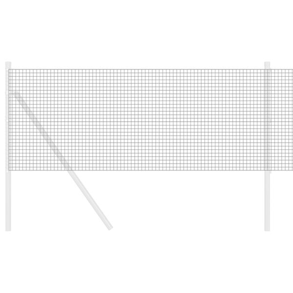 vidaXL Ograja z varjeno žico Siva 0.6 x 10 m Jeklo