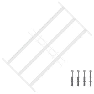 vidaXL Zavarovalna re&scaron;etka za okna z 3 prečkami 3 pcs 43-74 cm