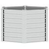 vidaXL Visoka greda 129x77 cm pocinkano jeklo srebrna