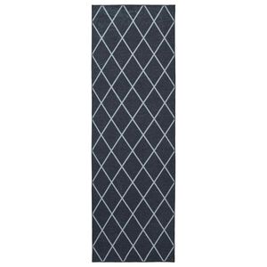 vidaXL Preproga runner ORIZ 1150 gsm Črn mrežast vzorec