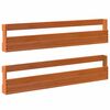 vidaXL Stenski regal za čevlje 2 kosa vo&scaron;čeno rjav 110x8,5x23,5 cm