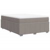vidaXL Box spring postelja z vzmetnico taupe 140x200 cm blago