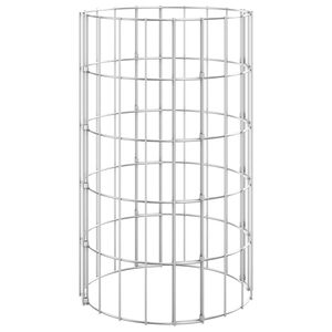 vidaXL Okrogel gabion pocinkano jeklo &Oslash;30x50 cm