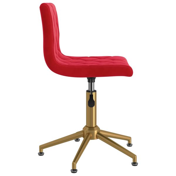 vidaXL Vrtljivi jedilni stoli 4 kosi vinsko rdeč žamet