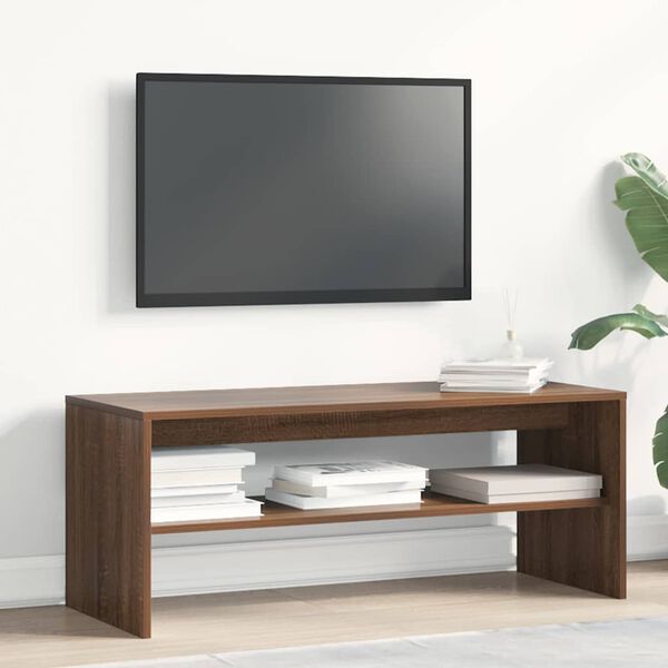 vidaXL TV omarica rjav hrast 100x40x40 cm inženirski les