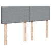 vidaXL Box spring posteljni z vzmetnico svetlo siv 140x190 cm blago