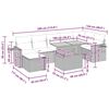 vidaXL Vrtna sedežna garnitura 5-delna z blazinami poli ratan/akacija