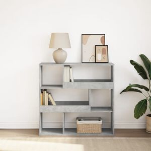 vidaXL Knjižna omara/pregrada betonsko siva 100x33x94,5 cm