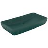 vidaXL Razko&scaron;en umivalnik pravokoten mat temno zelen 71x38 cm keramika