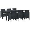 vidaXL Komplet za jedilnico v vrtu 7 pcs Antracit Polipropilen