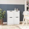 vidaXL Komode 2 kosa bele 30x30x70 cm konstruiran les