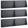 vidaXL Zadrževanje stene 6 kos 80 x 12 x 30 cm Jeklo Antracit