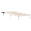 vidaXL Posteljni okvir s stranskimi omaricami Bela 90 x 220 cm
