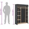 vidaXL Garderobna omara 110x40x170 cm sivo blago