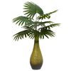 vidaXL Umetna rastlina palme 9 listov 65 cm zelena