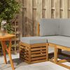 vidaXL Zunanji stolček klop Masiven les akacije Naravna