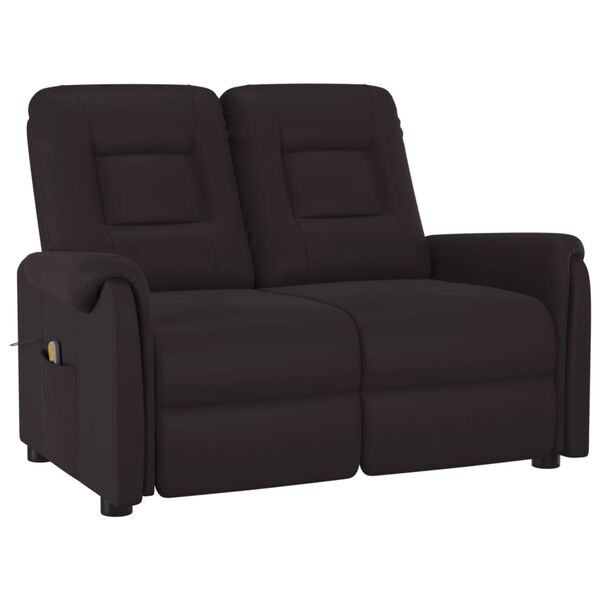 vidaXL Masažni dvosed črno umetno usnje