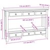 vidaXL Konzolna miza Rjava 115 x 32 x 75,5 cm Masivni mahagonijev les