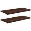 vidaXL Okenske police 2 kos Temno rjava 100 x 40 x 2 cm Trda bukovina