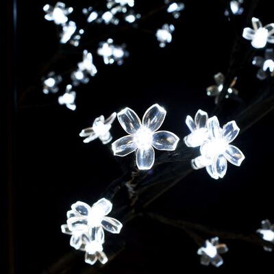 vidaXL Božično drevesce s 120 LED lučkami češnjevi cvetovi 150 cm