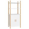 vidaXL Visoka omarica bela 60x40x141 cm inženirski les