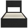 vidaXL Konstrukcija postelje z vzglavjem Črna Orehovina 100 x 200 cm