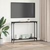 vidaXL Konzolna miza Črna Orehovina 100 x 22,5 x 75 cm Konstruiran les