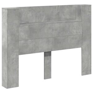 vidaXL Nočna omarica z LED Betonsko siva 140 x 16,5 x 103,5 cm