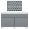vidaXL Box spring postelja z vzmetnico svetlo siva 120x200 cm blago