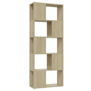 vidaXL Knjižna omara za razdelitev prostora sonoma hrast 60x24x155 cm