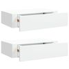 vidaXL Stenska polica s predalom 2 kosa bela 40x23,5x10 cm mediapan