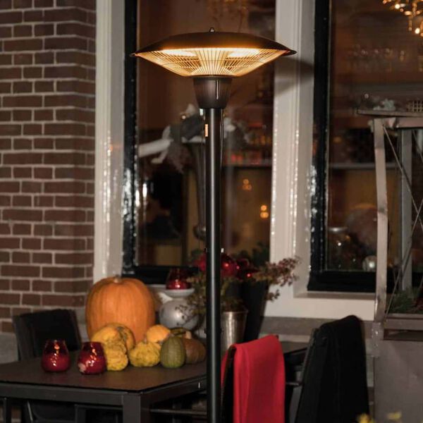 Sunred Stoječi grelnik Barcelona 1500 W halogenski črn