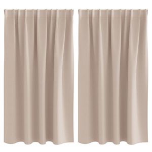 vidaXL Zavese za zatemnitev z obroči 2 kos Taupe 140 x 140 cm