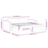 vidaXL Izvlečna dnevna postelja z vzmetnicami tm. siva 90x200 cm blago
