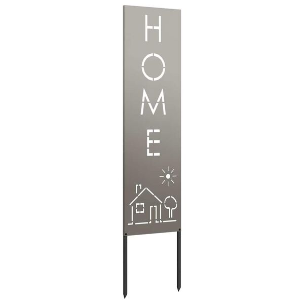 vidaXL Zaslon za zasebnost v vrtu Rjav 32 x 140 cm Odporno jeklo