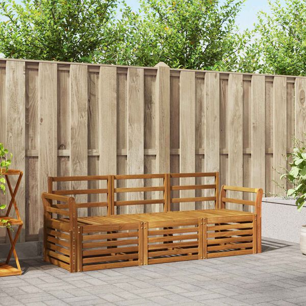 vidaXL Sedežne garniture 3 pcs Naravna Masiven les akacije