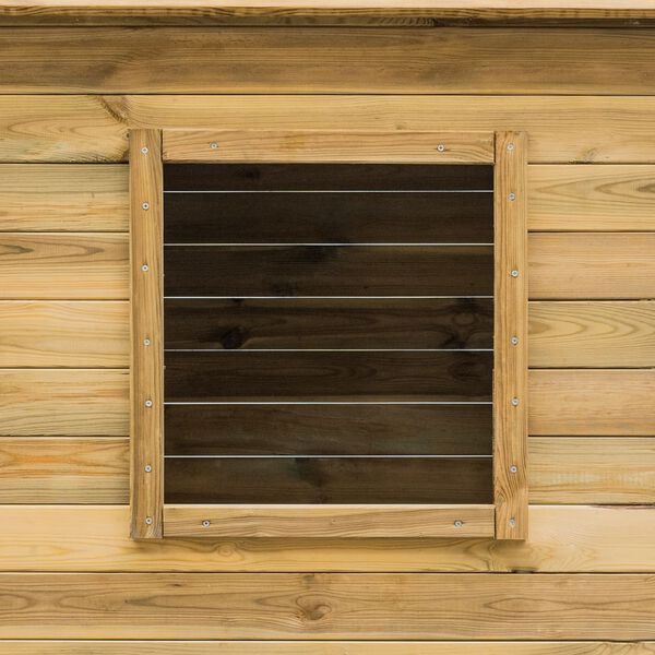 vidaXL Zunanja otro&scaron;ka hi&scaron;ka 120x120x146 cm borovina